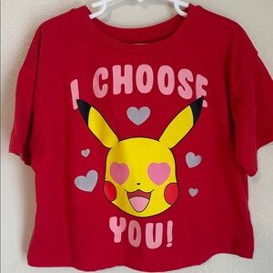 ❄️Pokemon Pikachu Valentine Cropped Tee❄️